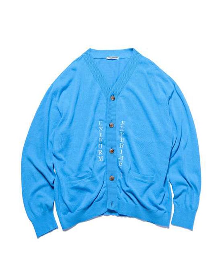 STENCIL LOGO CARDIGAN,LIGHT BLUE, medium