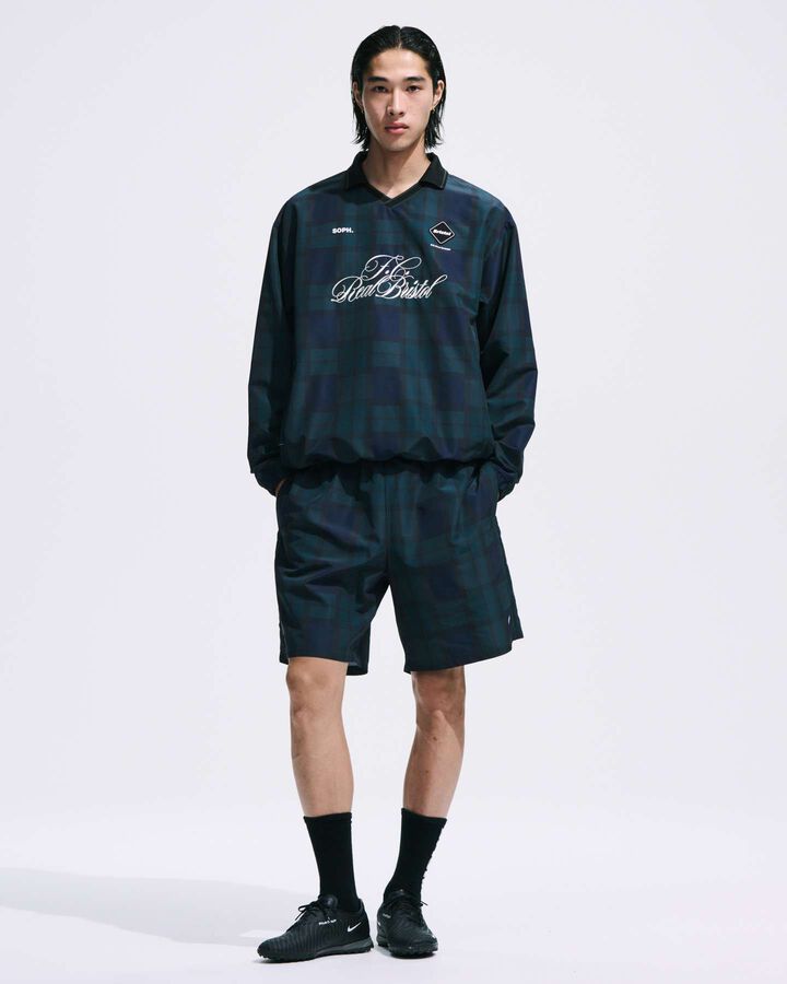 PLAID PRACTICE SHORTS,GRAY, medium image number 7