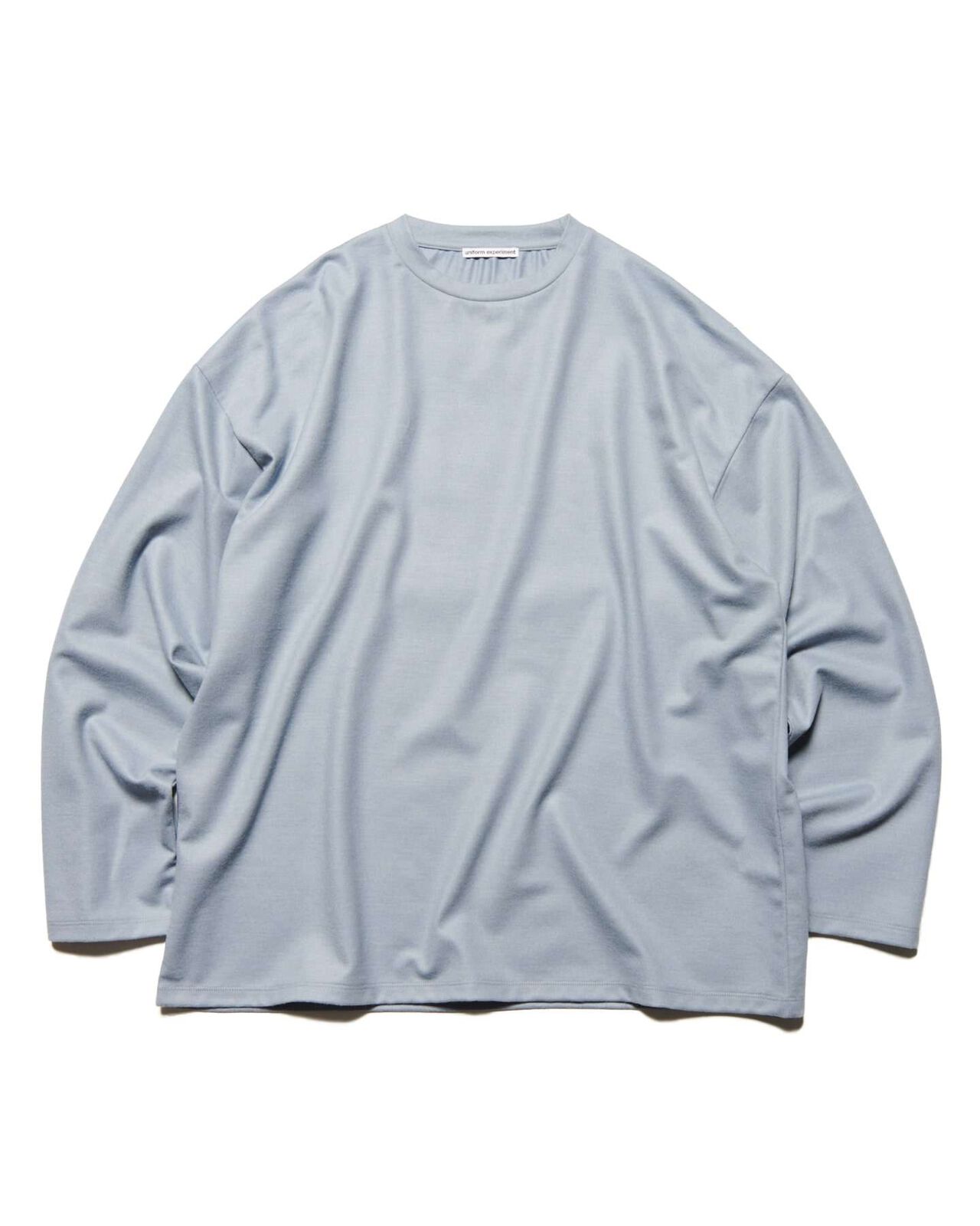 SILKY MILLED WOOL LOOSE L/S TEE,LIGHT GRAY, large image number 0