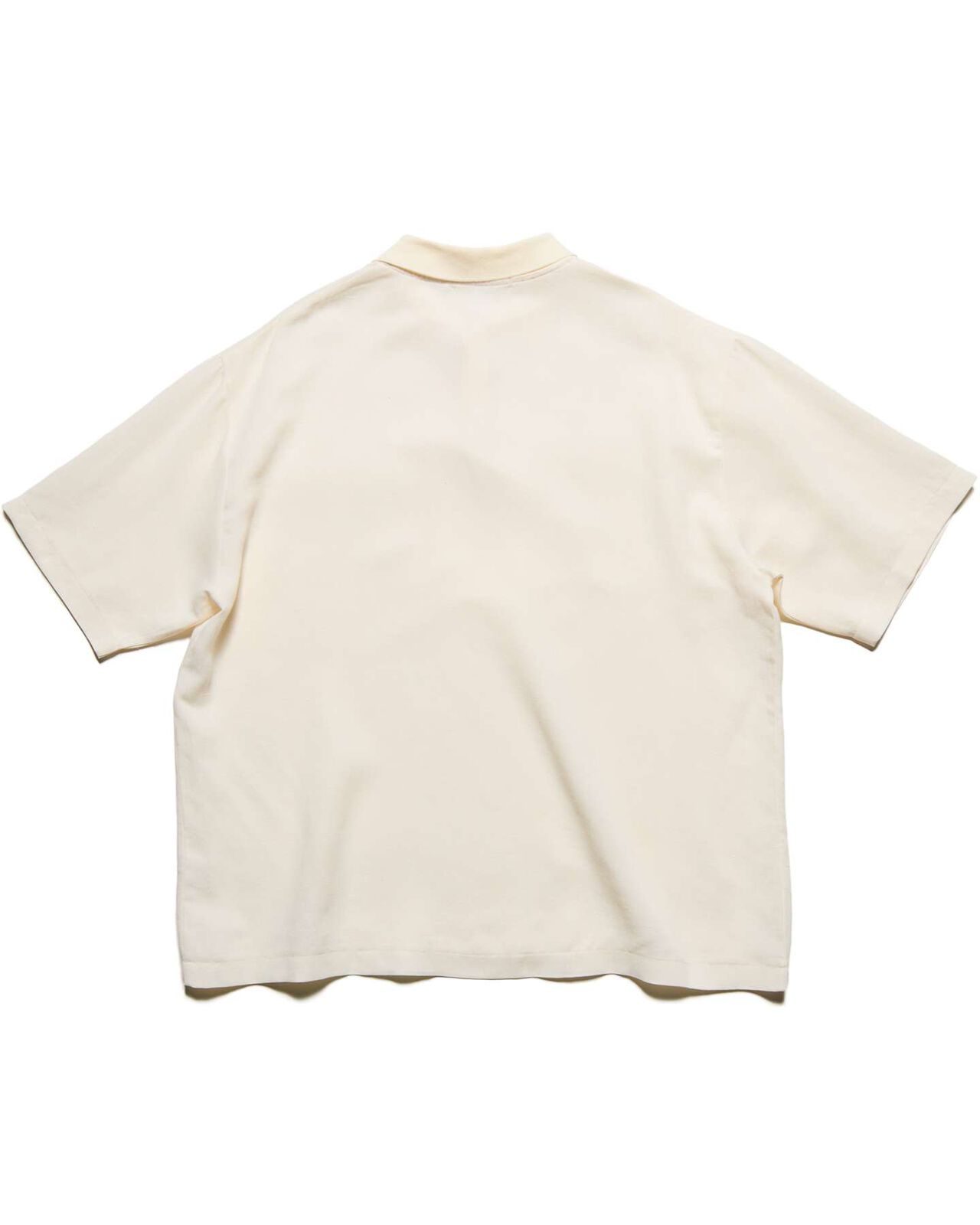 LINEN MESH OVERSIZED POLO,OFF WHITE, large image number 1