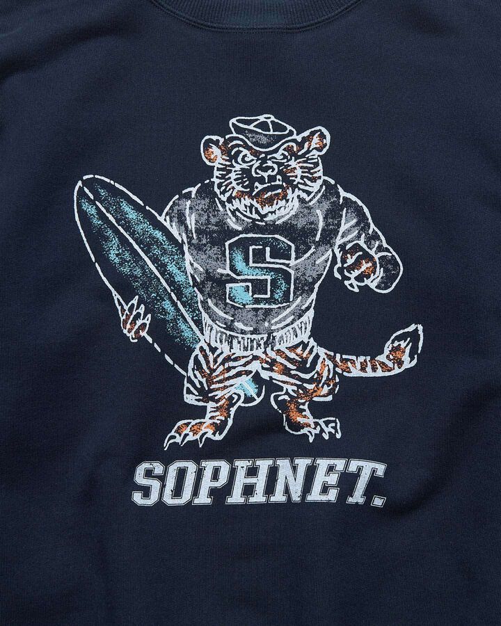 VINTAGE GRAPHIC CREWNECK SWEAT,NAVY, medium image number 2