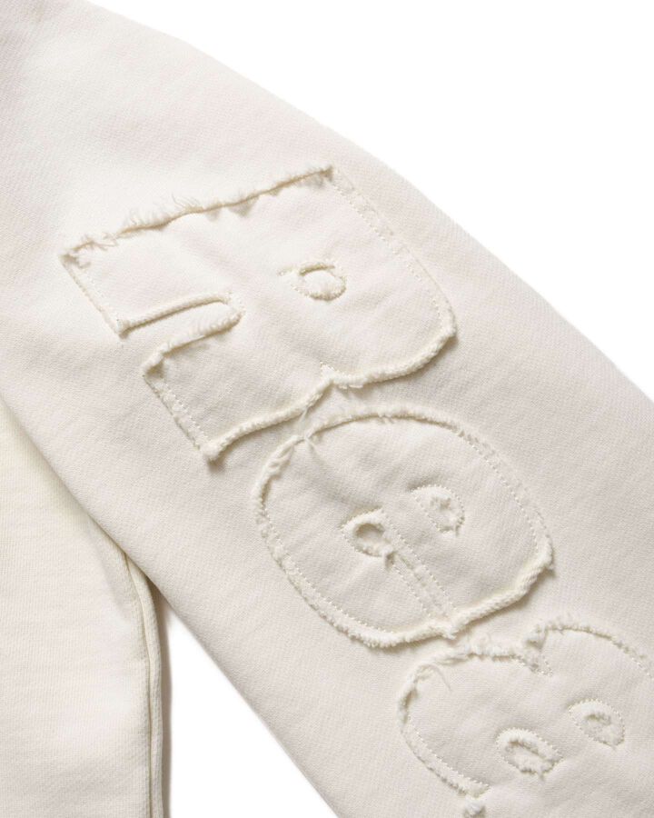 CUT-OFF LOGO SWEAT HOODIE,OFF WHITE, medium image number 3