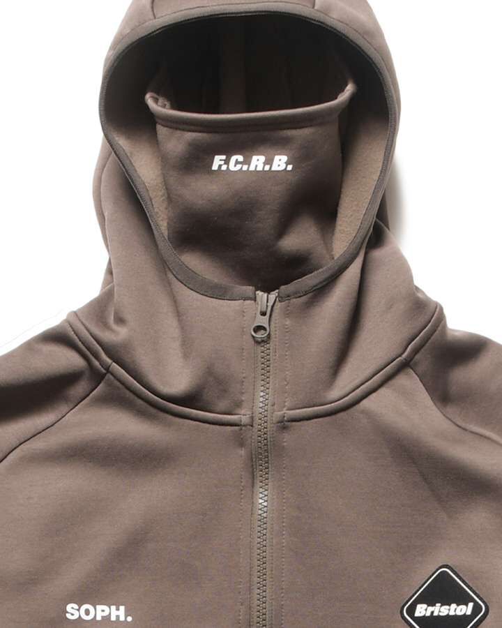 STRETCH FLEECE GAITER HOODIE,MOCHA, medium image number 2
