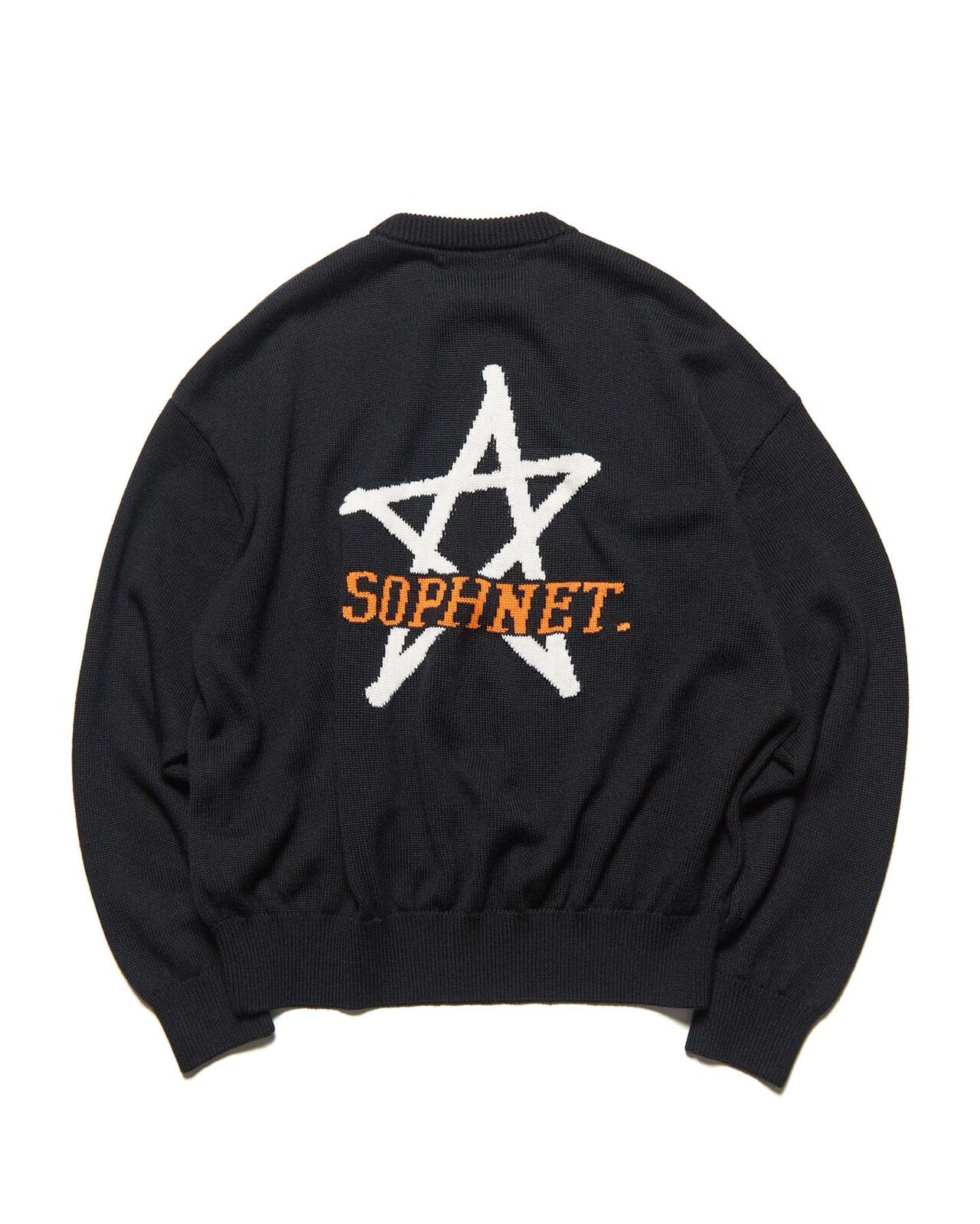 STAR JACQUARD SWEATER,BLACK, large image number 0
