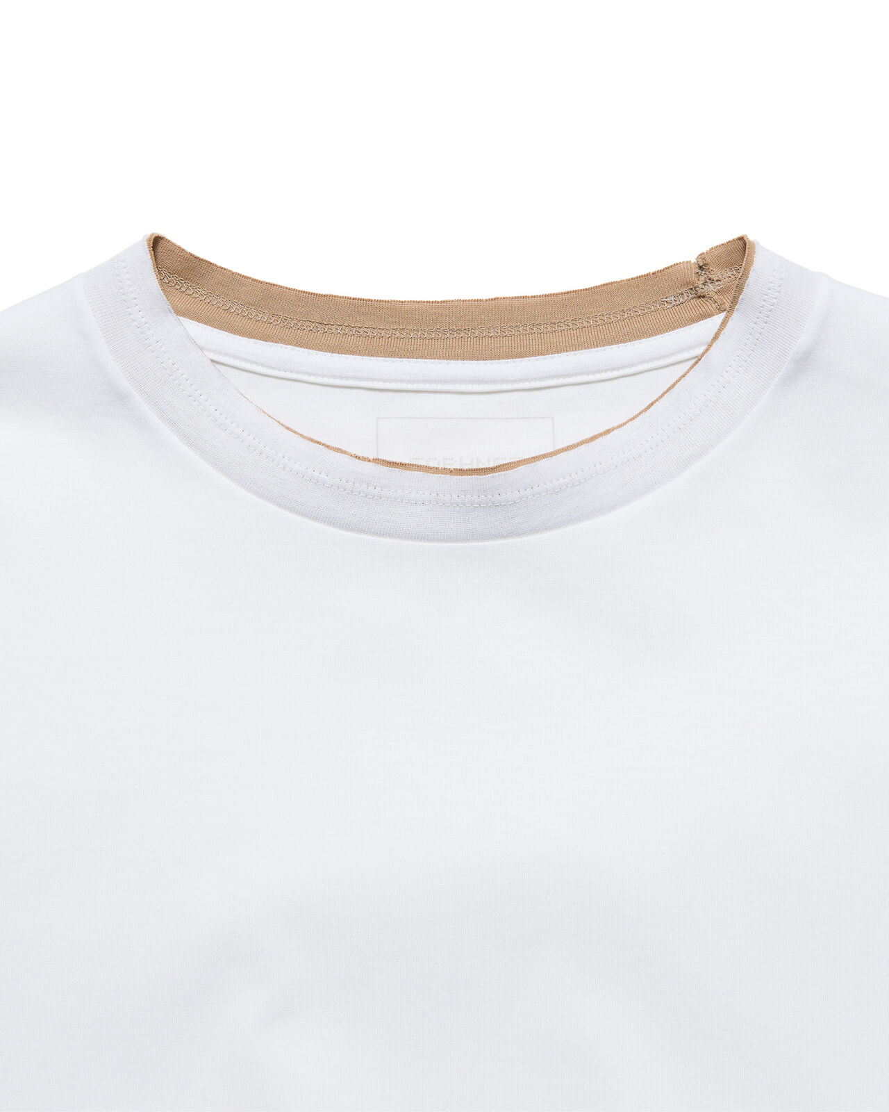 LUSTER COTTON DOUBLE RIB WIDE TEE,WHITE, large image number 2