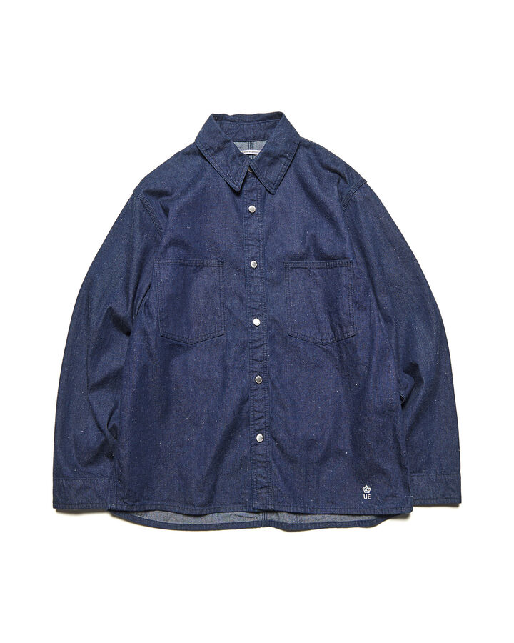 NEP DENIM DOUBLE POCKET SHIRT,INDIGO, medium