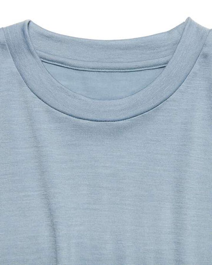 WASHABLE WOOL S/S TOP,LIGHT BLUE, medium image number 2