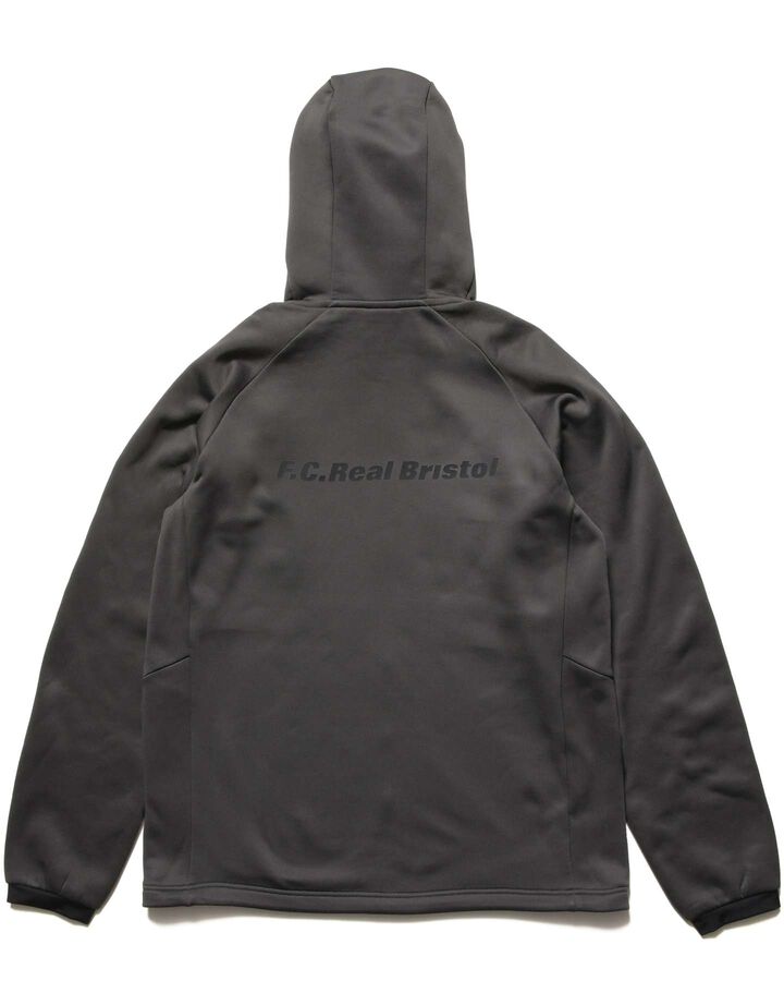 STRETCH FLEECE GAITER HOODIE,CHARCOAL GRAY, medium image number 1