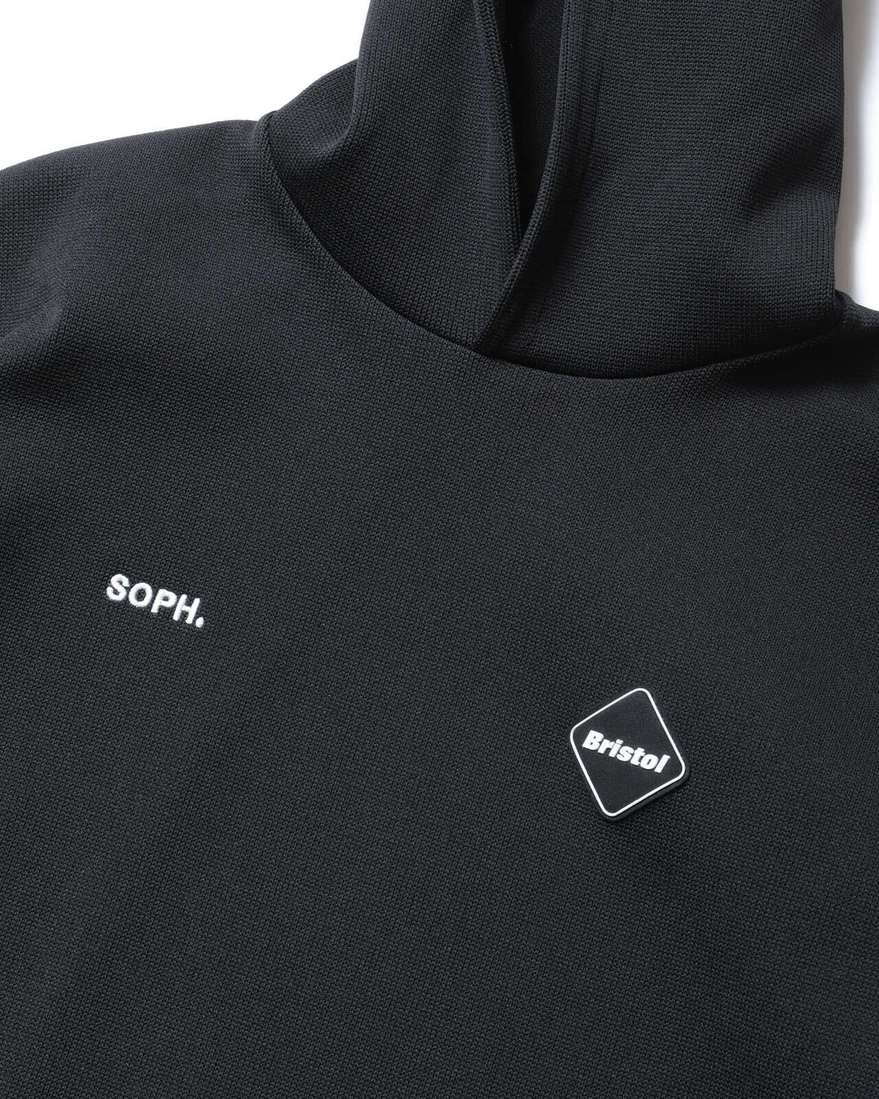 QUARTER KNIT HOODIE,BLACK, large image number 2