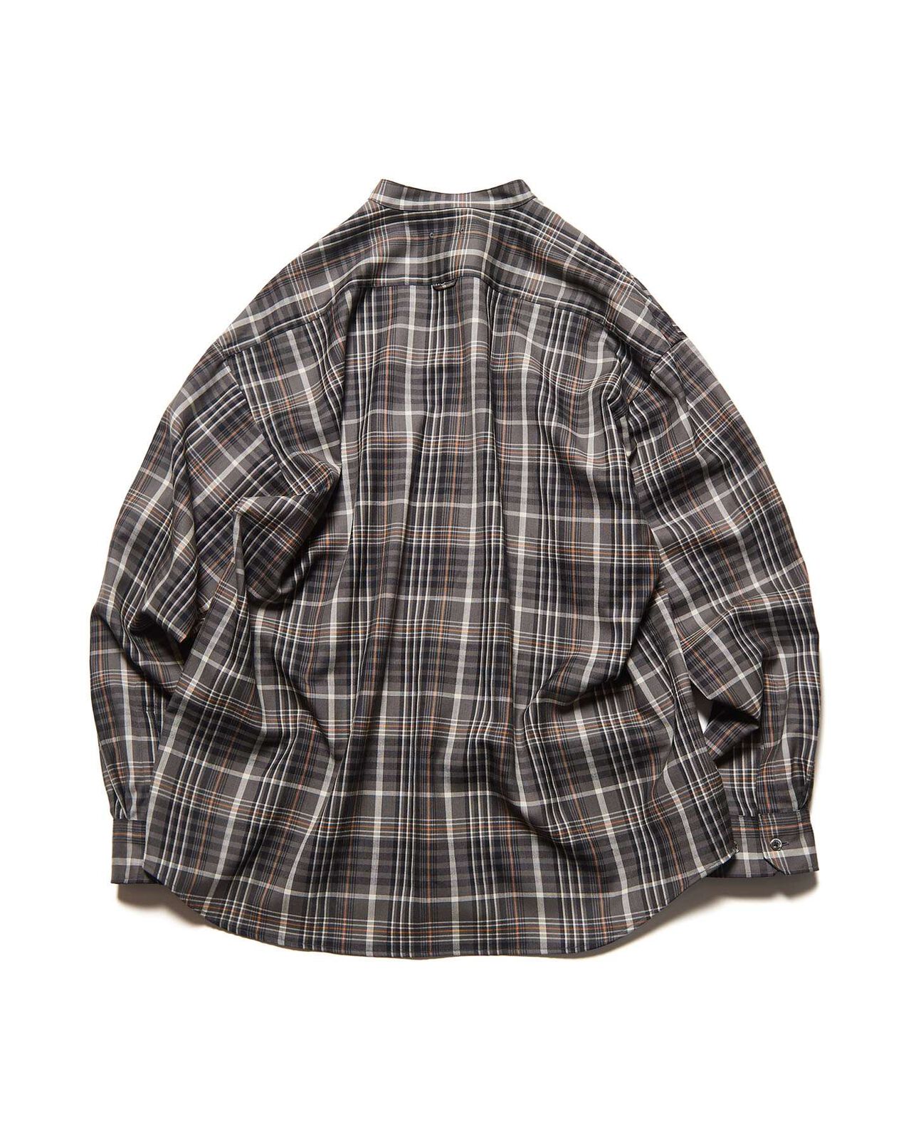 WASHBLE WOOL BAND COLLAR SHIRT,A, large image number 1