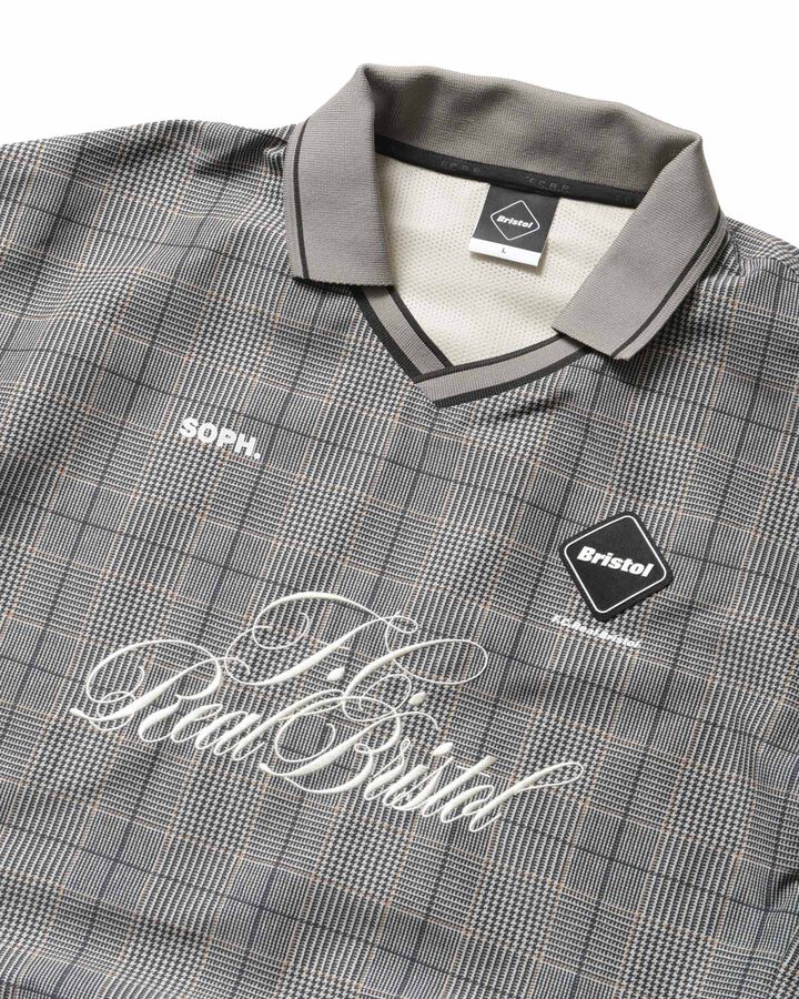 PLAID PRACTICE POLO COLLAR PISTE,GRAY, medium image number 2
