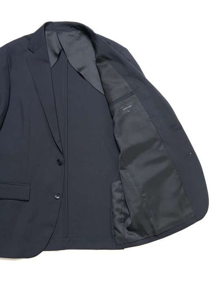 SUMMER MERINO WOOL STANDARD 2BUTTON JACKET,NAVY, medium image number 3