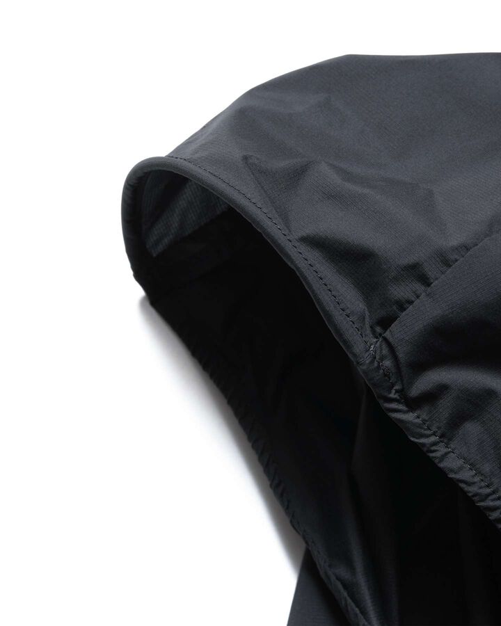 LIGHT WEIGHT BREATHABLE PACKABLE HOODIE,BLACK, medium image number 4