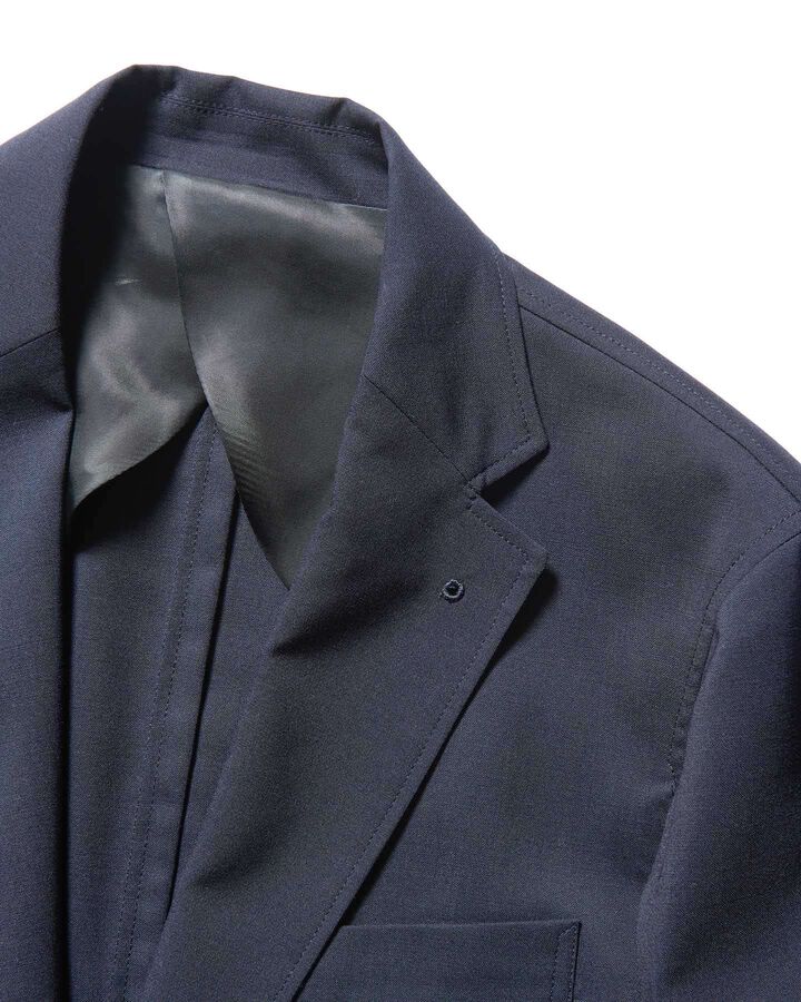 SUMMER STRETCH WOOL STANDARD 2BUTTON JACKET,NAVY, medium image number 2