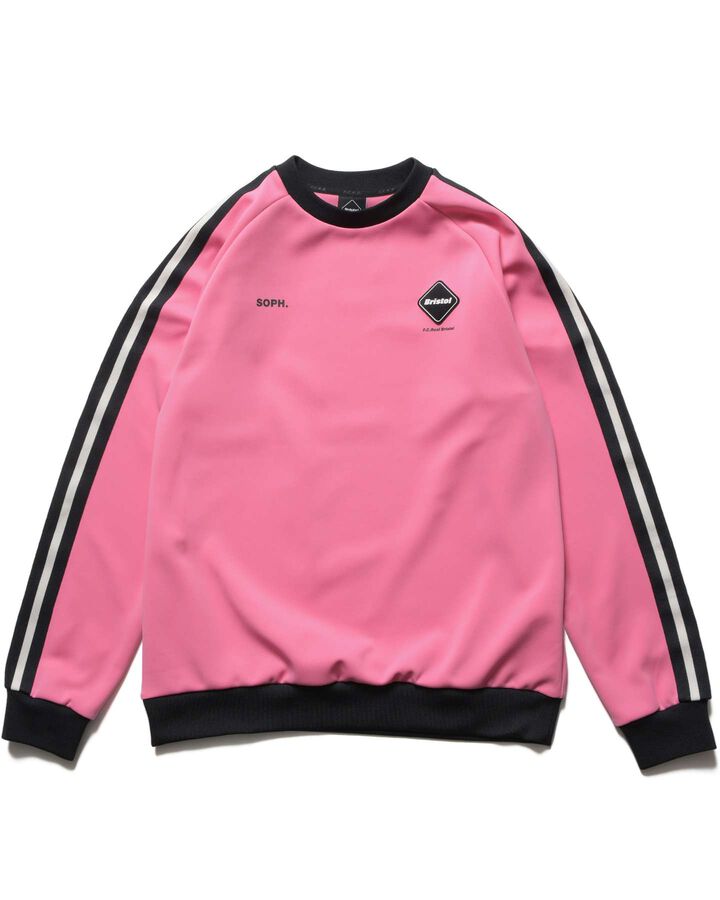 TRAINING TRACK CREWNECK TOP,PINK, medium