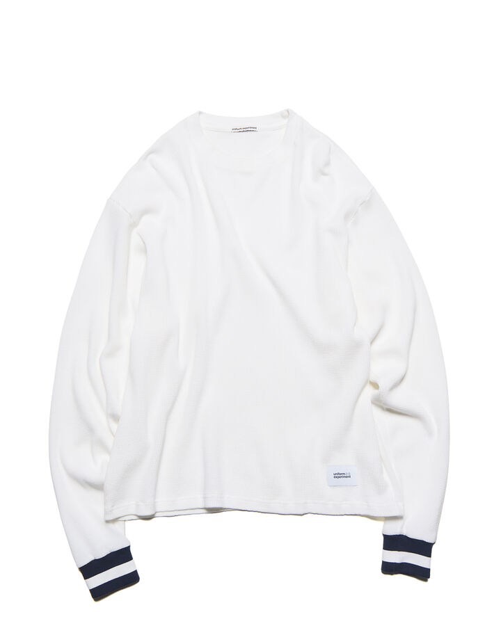 COLOR RIBBED WAFFLE CREWNECK TOP,F, medium