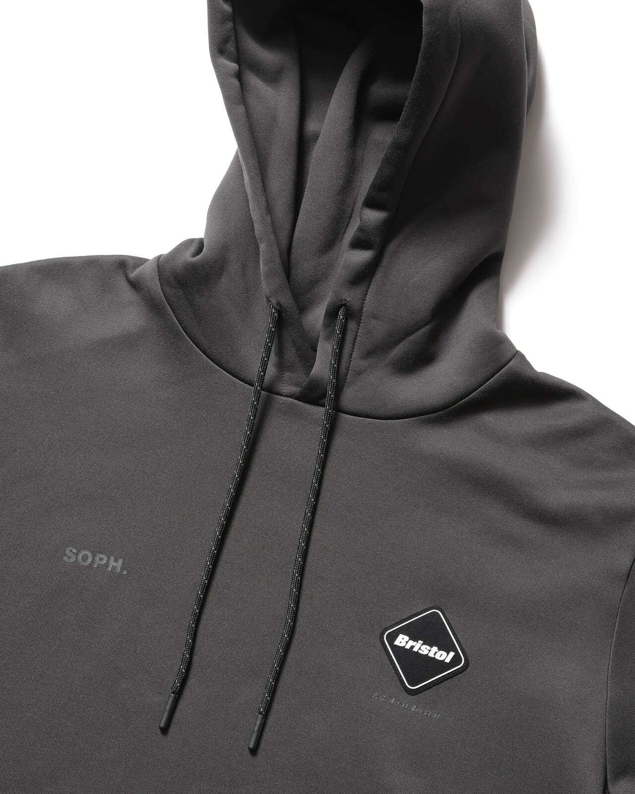 STRETCH FLEECE HOODIE,CHARCOAL GRAY, large image number 2