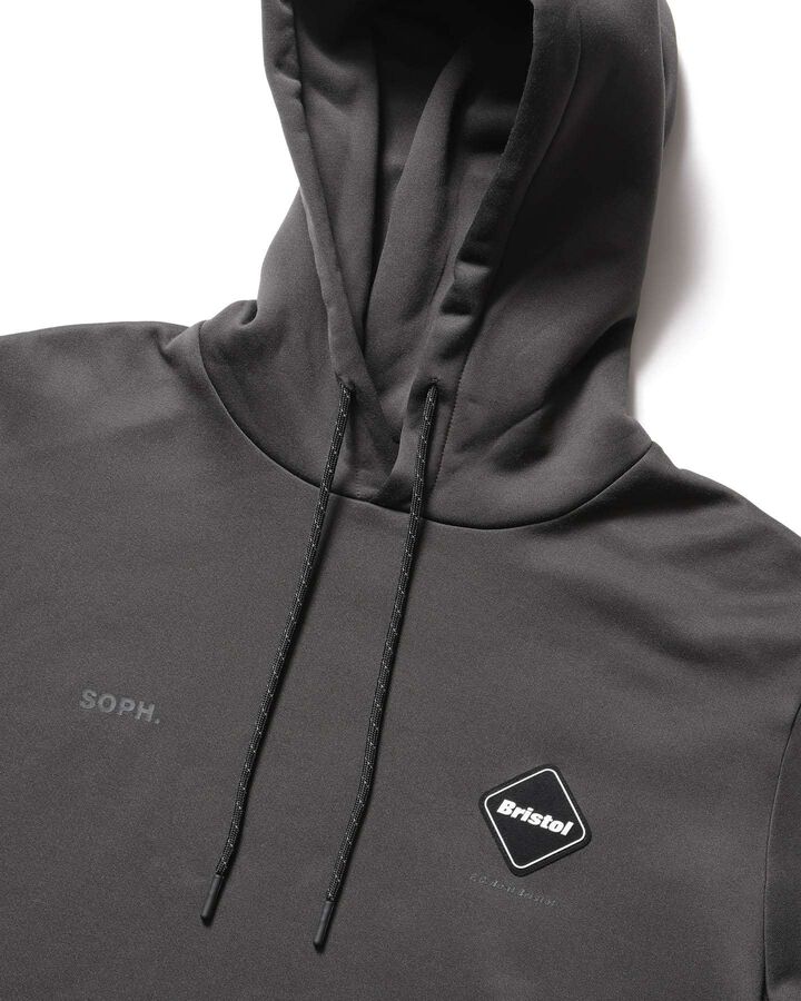 STRETCH FLEECE HOODIE,CHARCOAL GRAY, medium image number 2