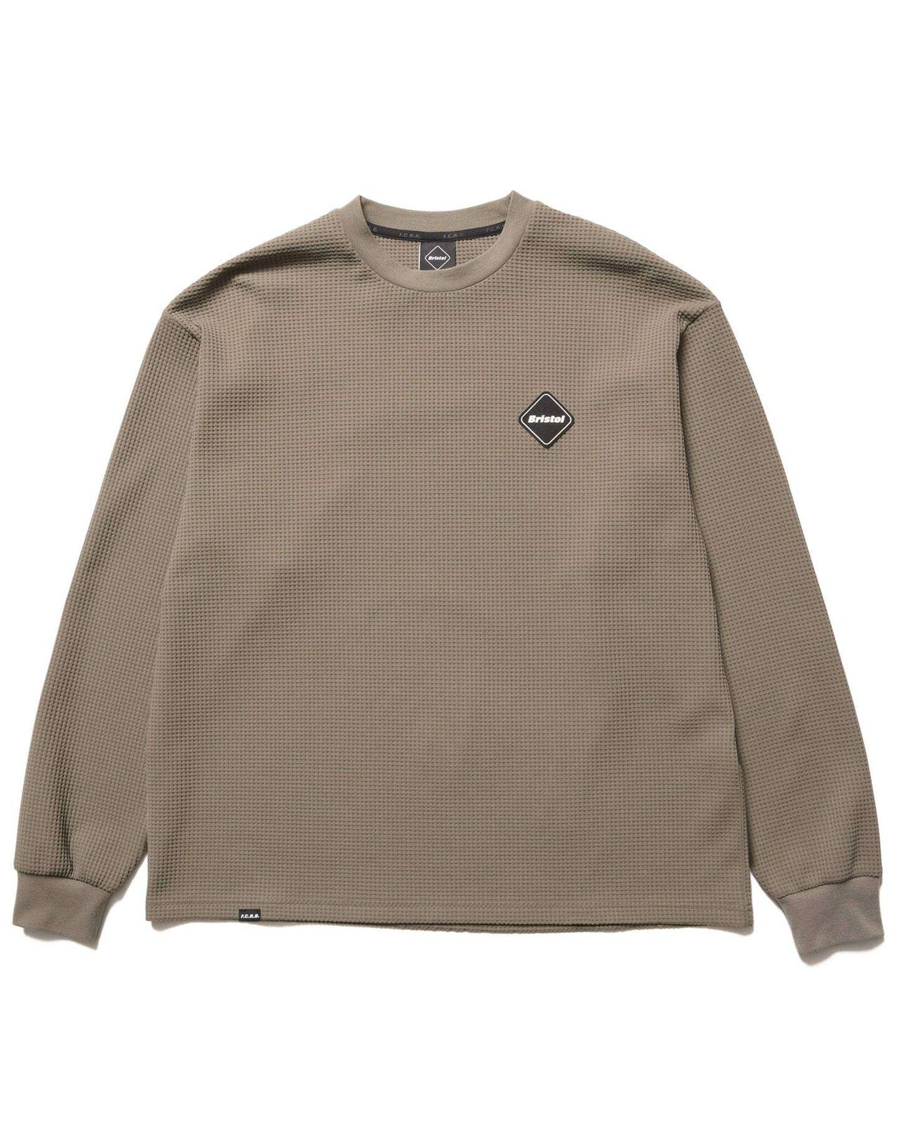 TECH WAFFLE L/S LOUNGE TOP,GREIGE, large image number 0