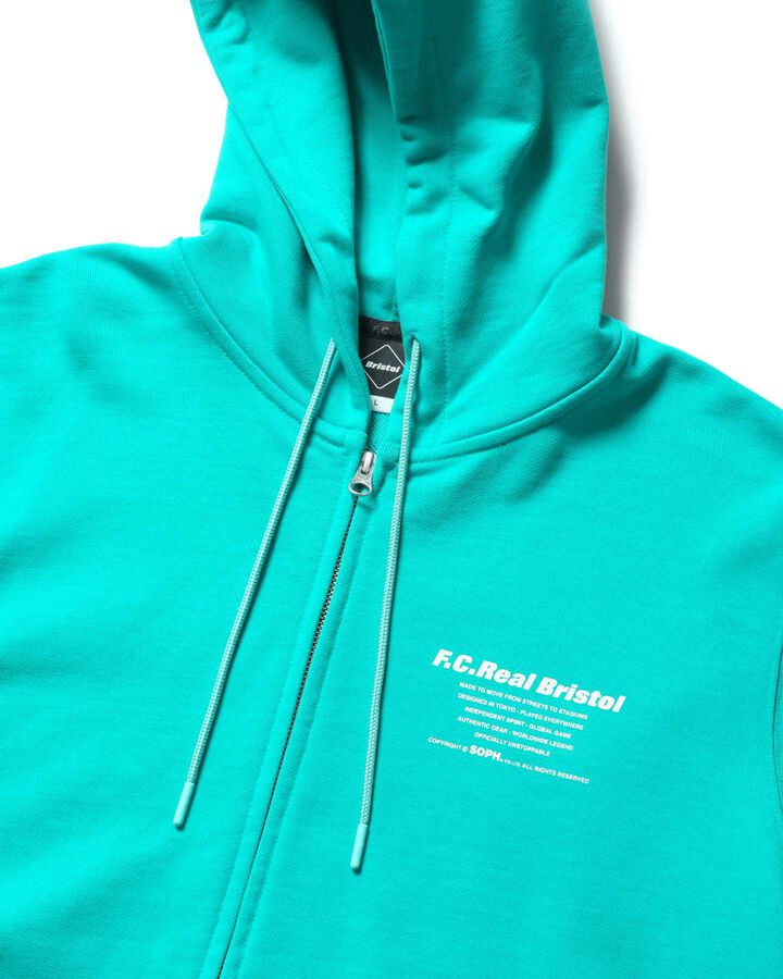 SPIRIT ZIP-UP SWEAT HOODIE,TURQUOISE, medium image number 2