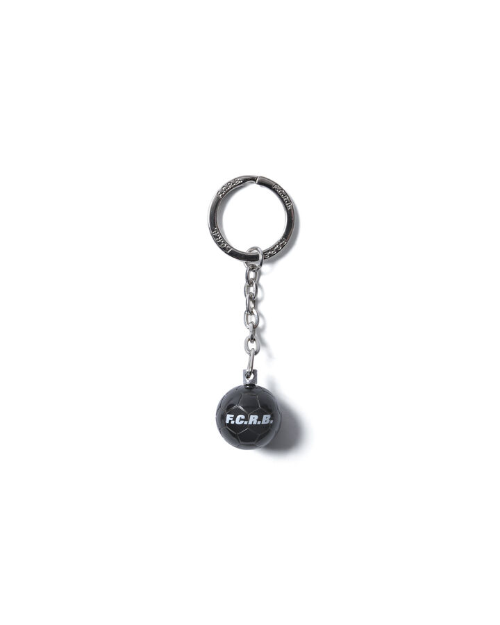 SOCCER BALL KEYCHAIN,BLACK, medium