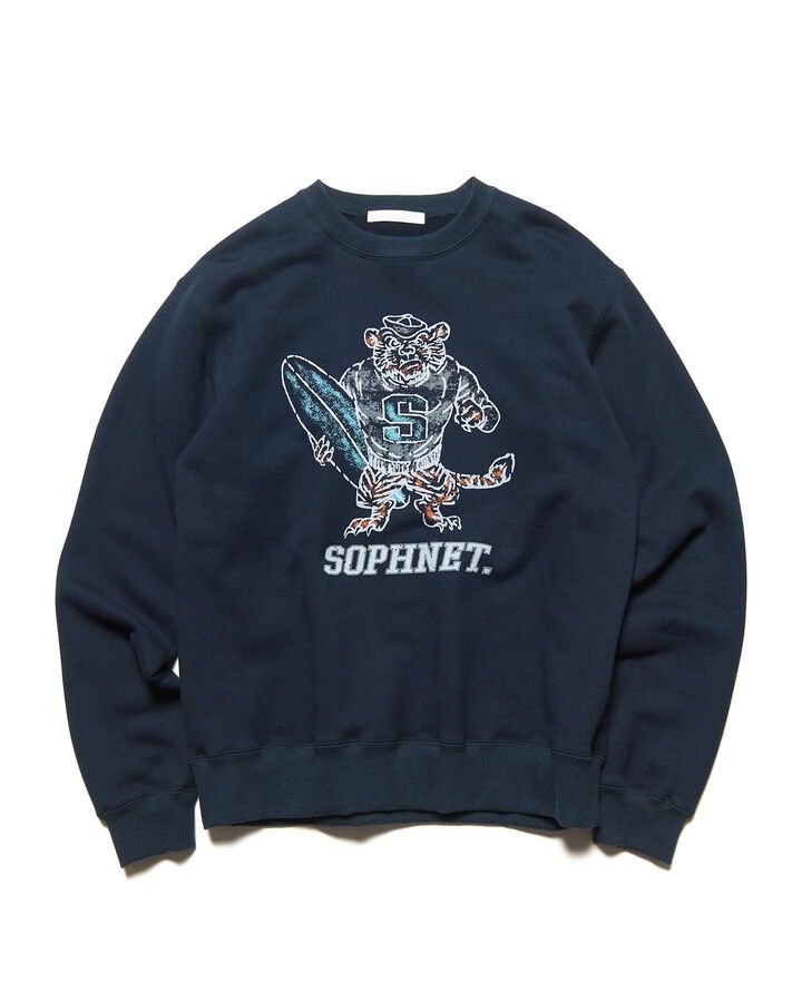 VINTAGE GRAPHIC CREWNECK SWEAT,NAVY, medium