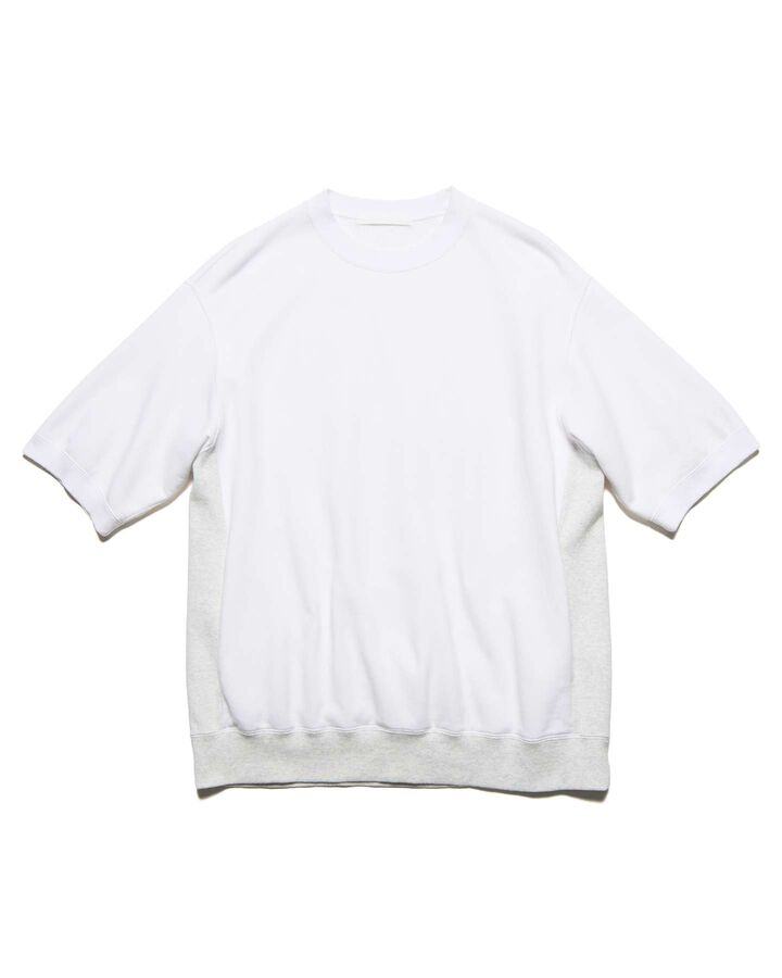 SIDE POCKET S/S CREWNECK SWEAT,WHITE, medium