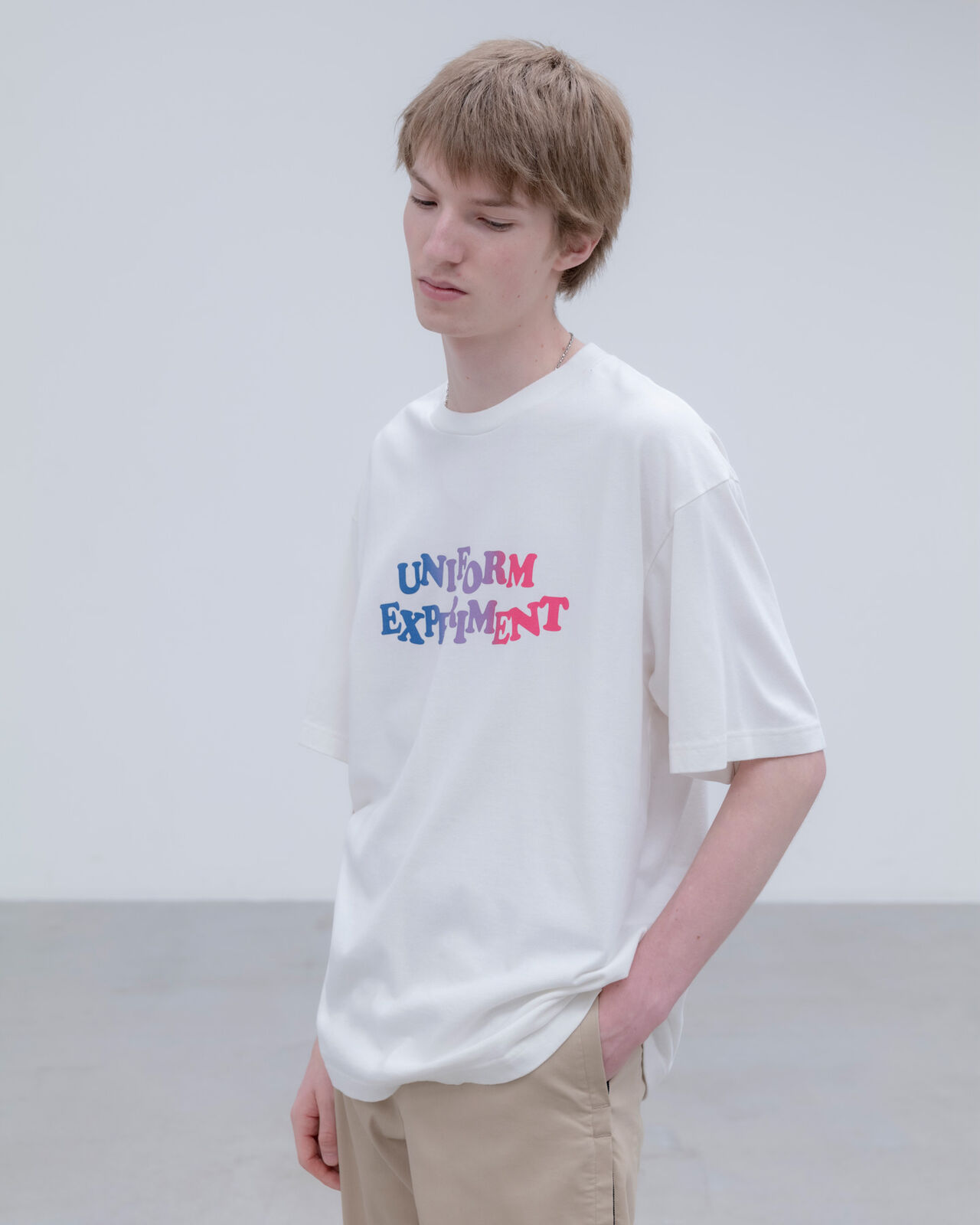 GRADATION LOGO S/S TEE,BLACK, large image number 3