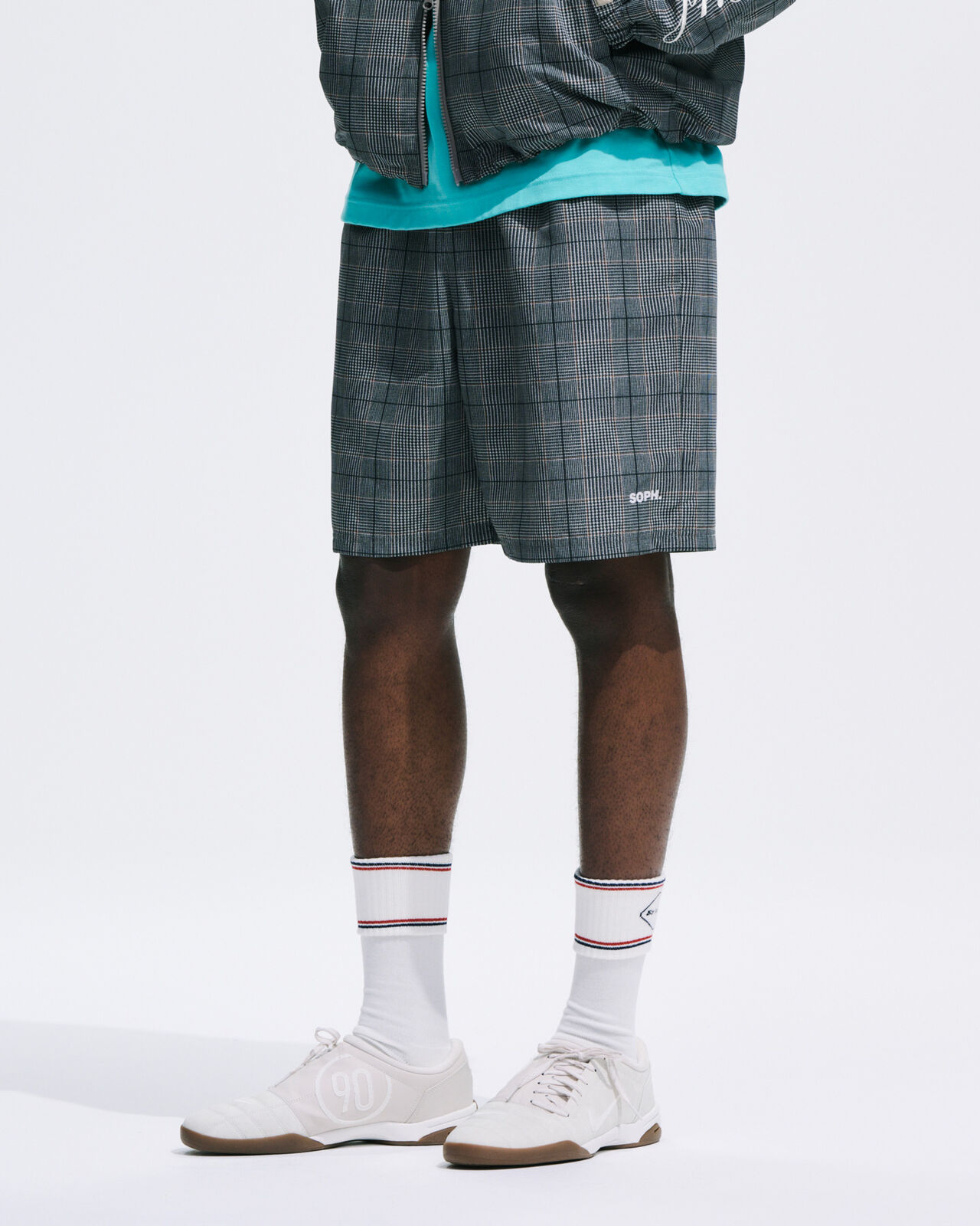 EMBLEM CUFF SOCKS,WHITE, large image number 3