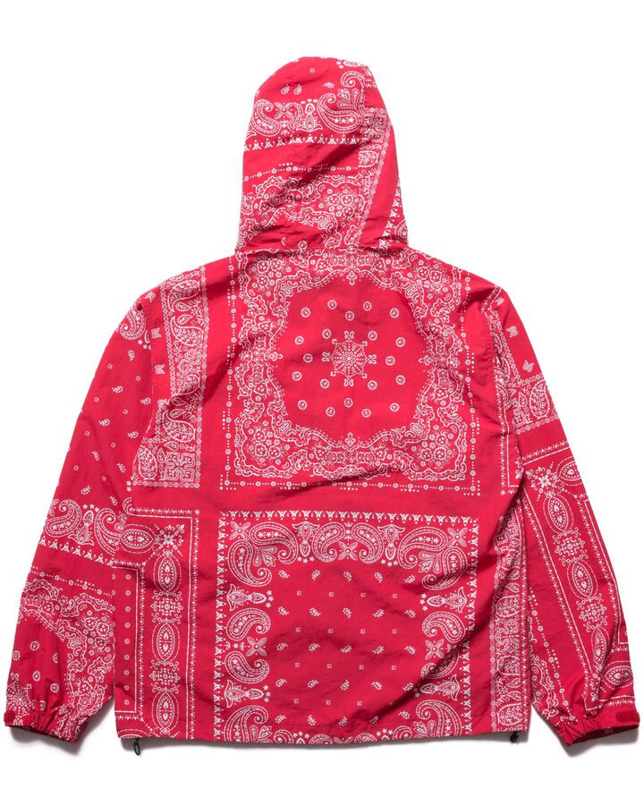 BANDANA NYLON HOODED BLOUSON,RED, medium image number 1