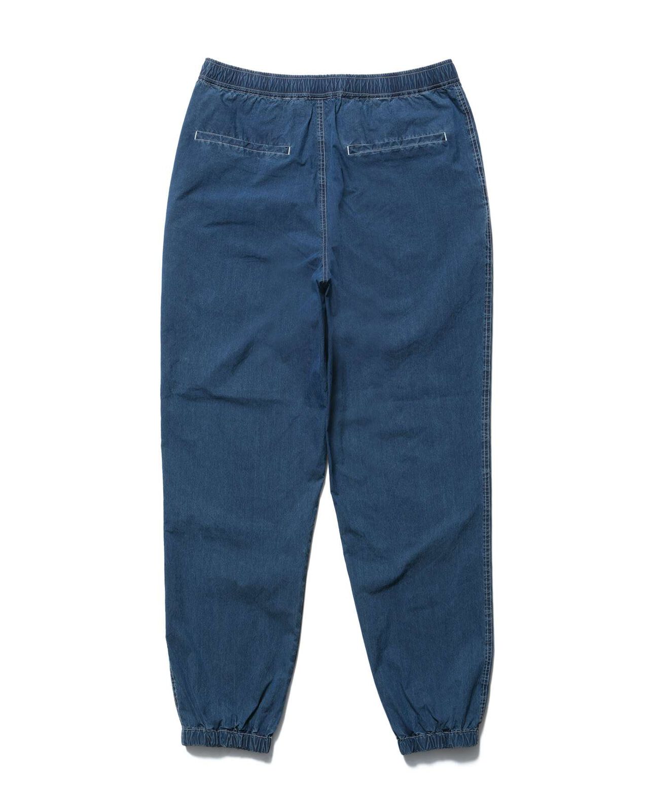 WASHED CRISP DENIM TRACK PANTS,INDIGO, large image number 1