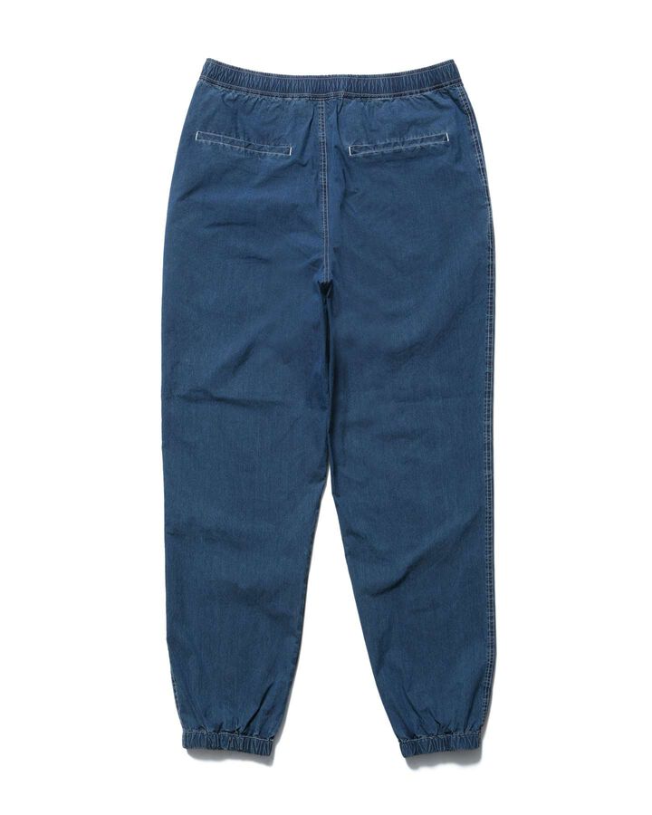 WASHED CRISP DENIM TRACK PANTS,INDIGO, medium image number 1
