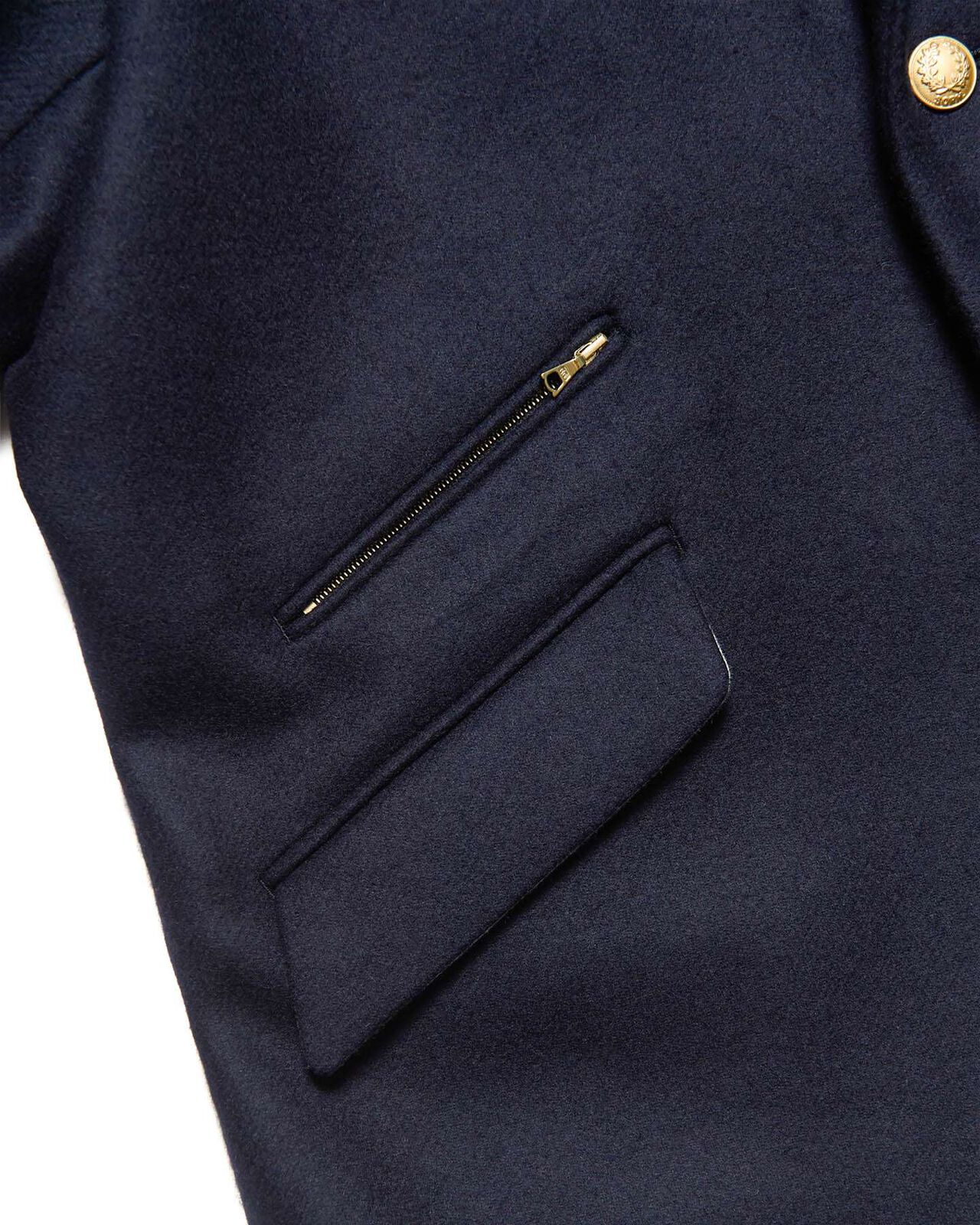 WOOL MELTON RELAX-FIT BLAZER,NAVY, large image number 3