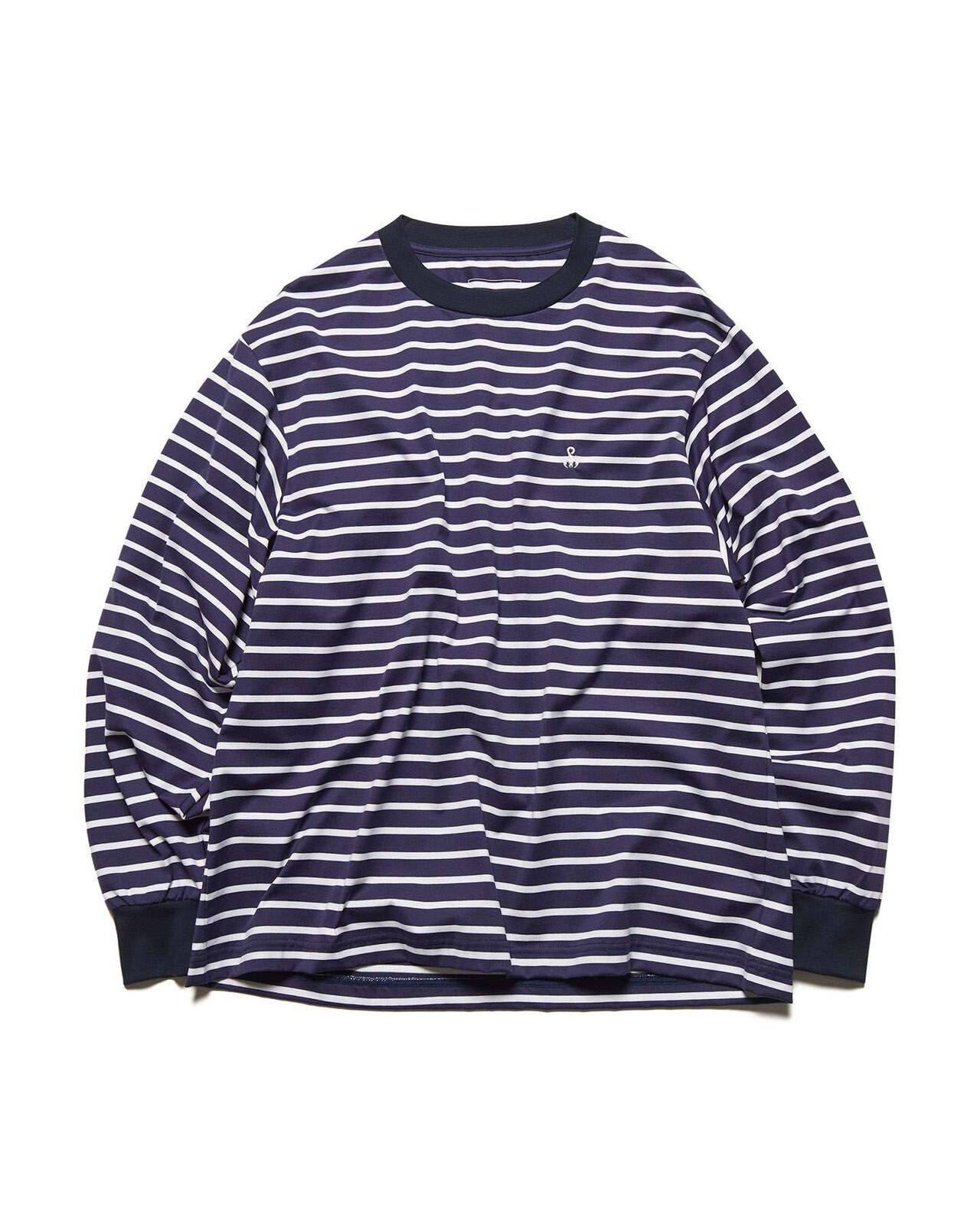 SCORPION BORDER L/S WIDE TEE,NAVY, large image number 0