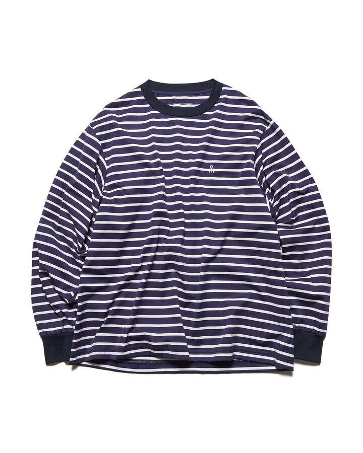 SCORPION BORDER L/S WIDE TEE,NAVY, medium