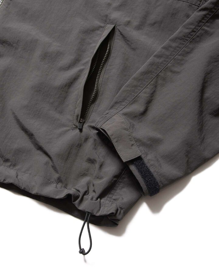 NYLON HOODED BLOUSON,CHARCOAL GRAY, medium image number 3