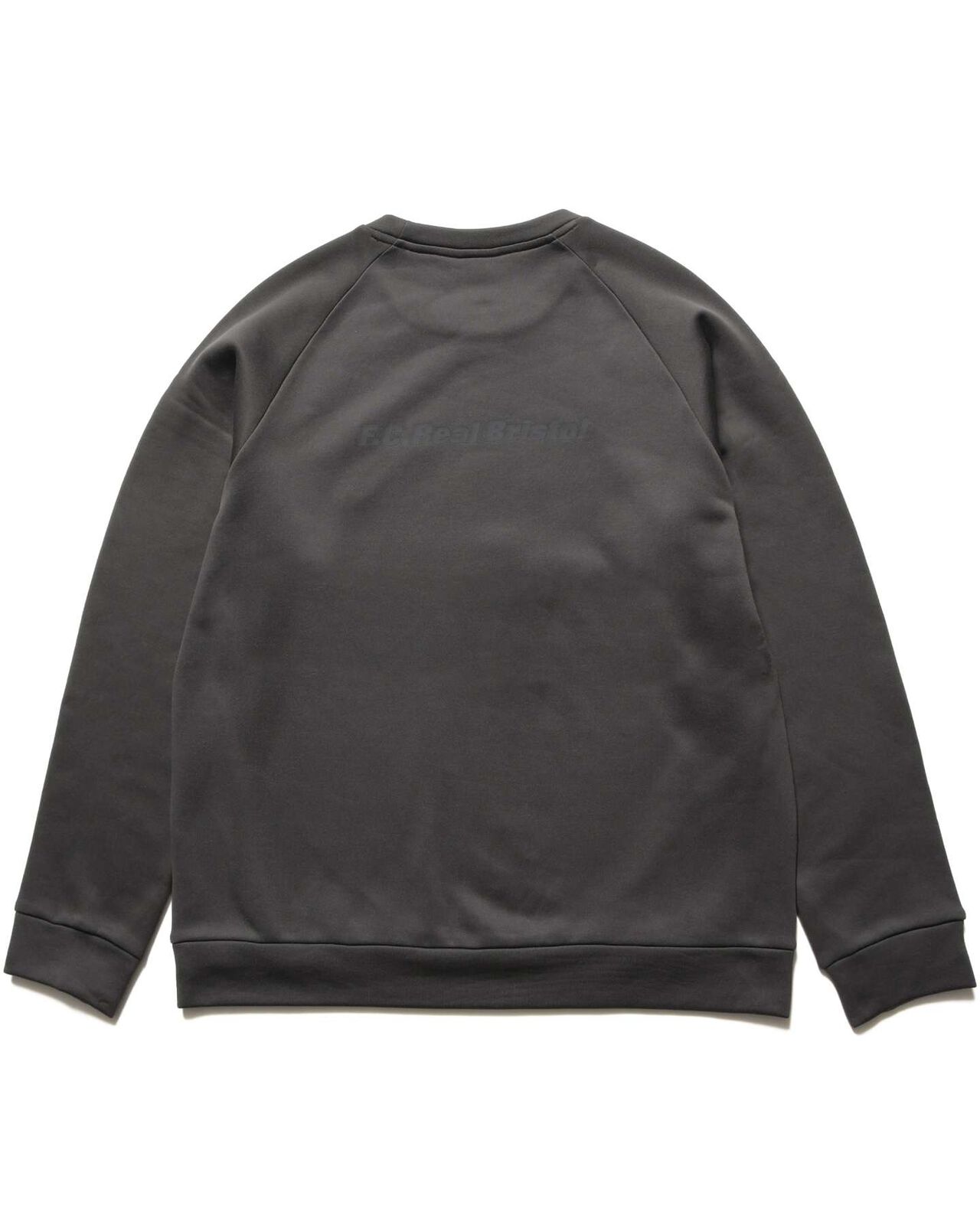STRETCH FLEECE CREWNECK TOP,CHARCOAL GRAY, large image number 1