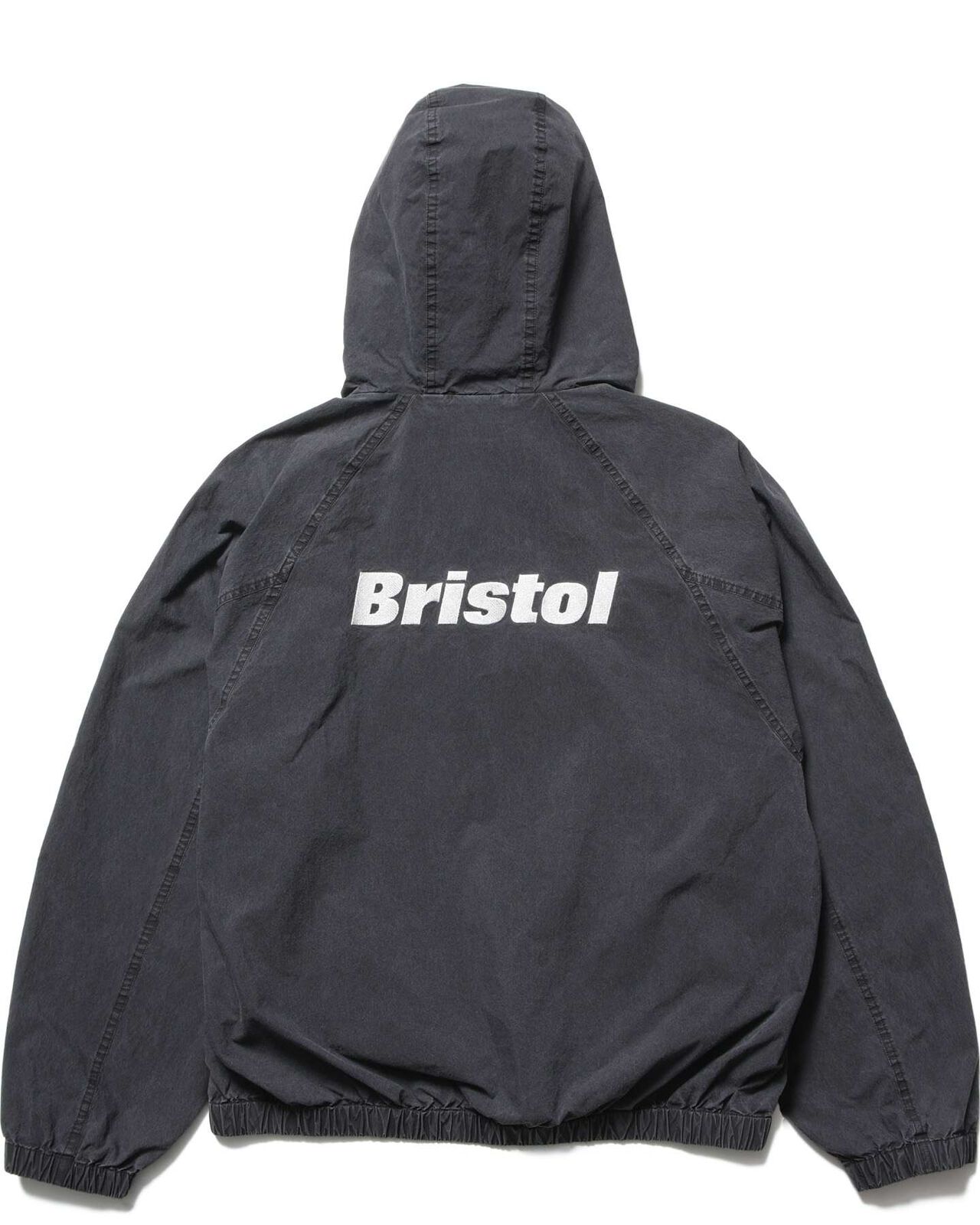 WASHED CRISP DENIM HOODED BLOUSON,BLACK, large image number 1