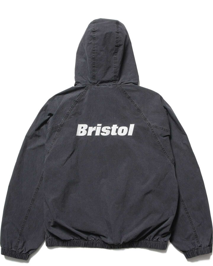 WASHED CRISP DENIM HOODED BLOUSON,BLACK, medium image number 1