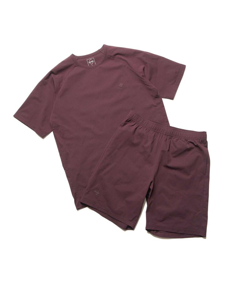 S/S TRAINING TOP & SHORTS,BURGUNDY, medium image number 0