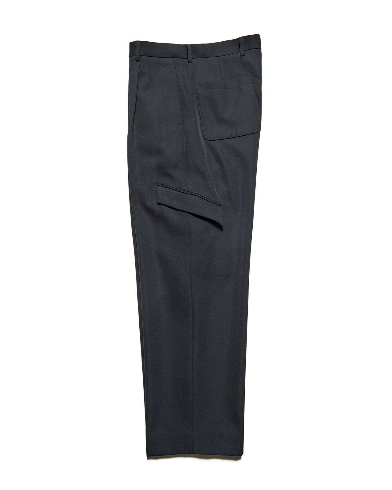 DOESKIN WOOL SIDE POCKET SLACKS,BLACK, large image number 1