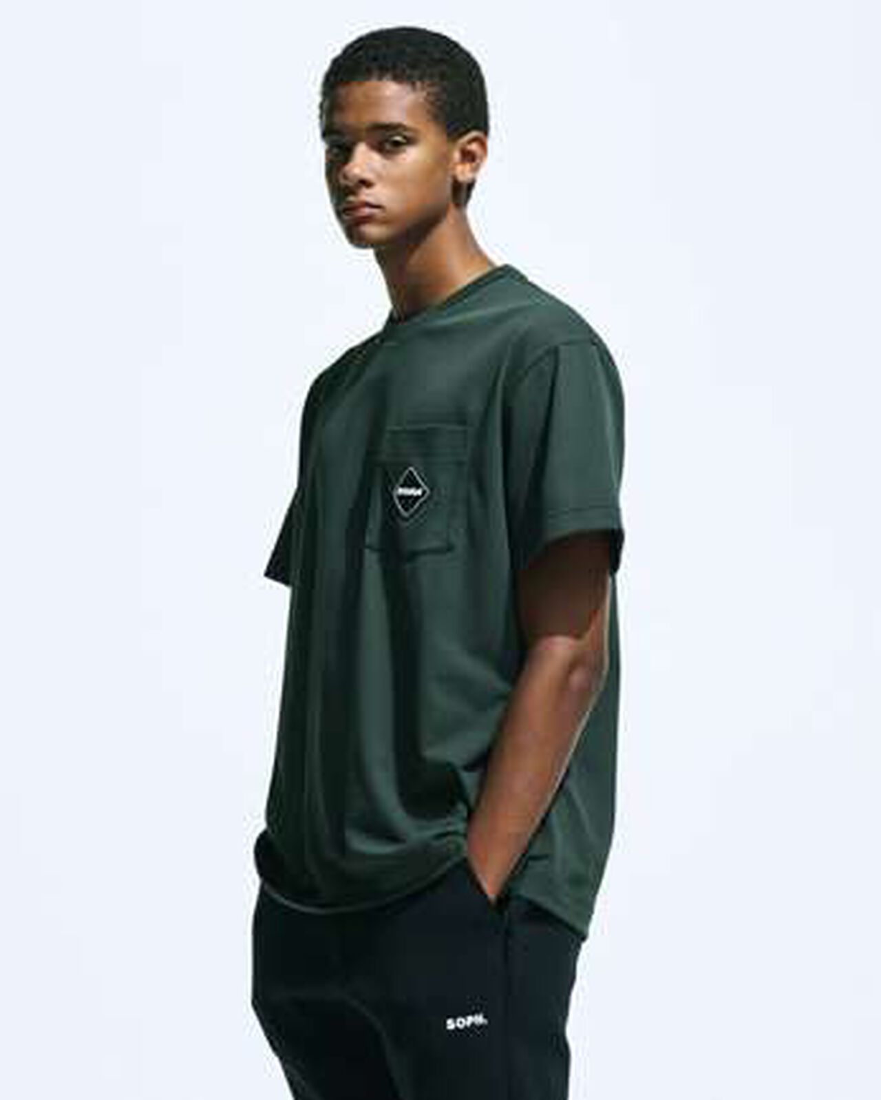 EMBLEM POCKET TEE,GREEN, large image number 4