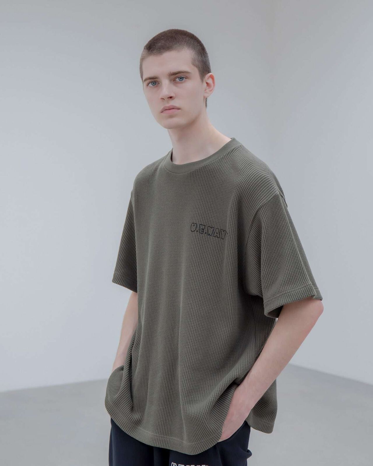 UE NAVY WAFFLE TEE,KHAKI, large image number 3