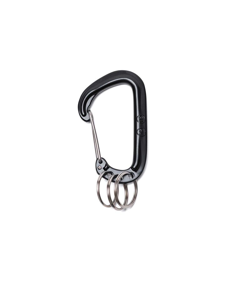 ALMINIUM CARABINER,BLACK, medium