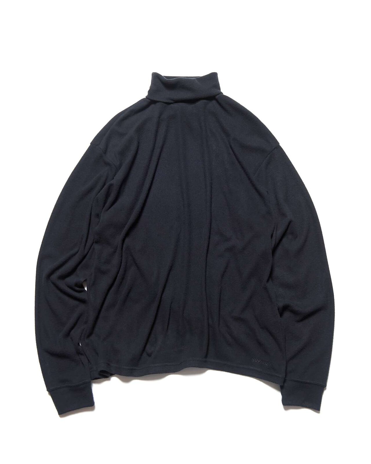 MICRO FLEECE TURTLENECK TOP,BLACK, large image number 0