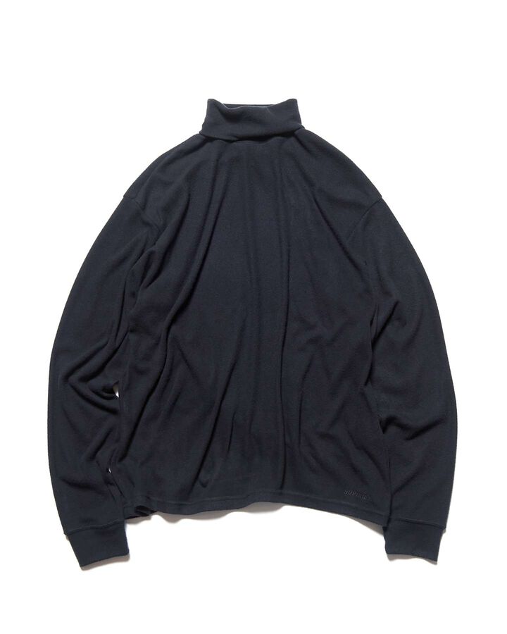 MICRO FLEECE TURTLENECK TOP,BLACK, medium