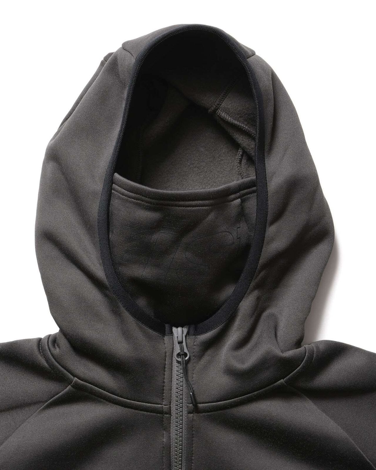 STRETCH FLEECE GAITER HOODIE,CHARCOAL GRAY, large image number 3