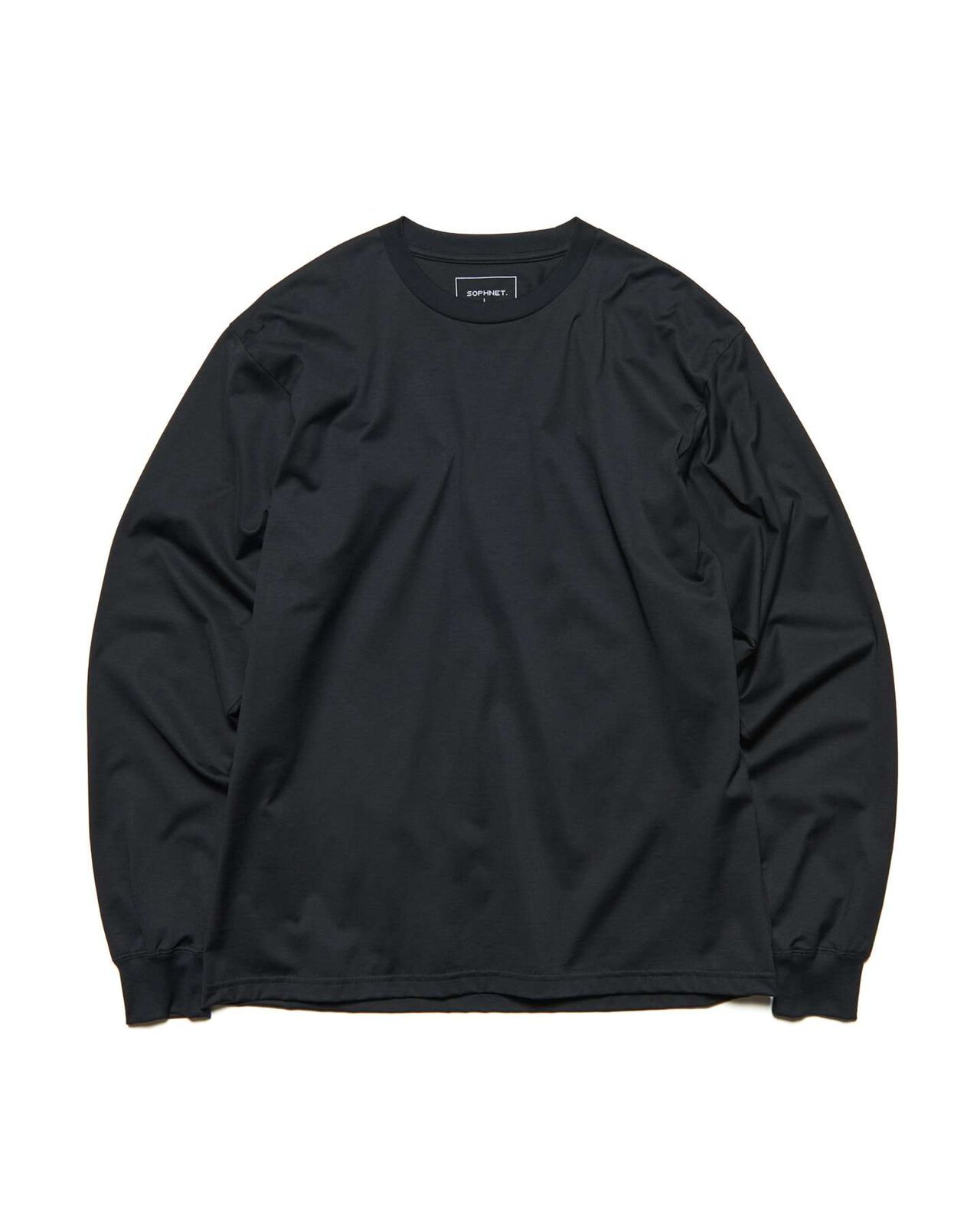 LUSTER COTTON ESSENTIAL L/S TEE,BLACK, large image number 0