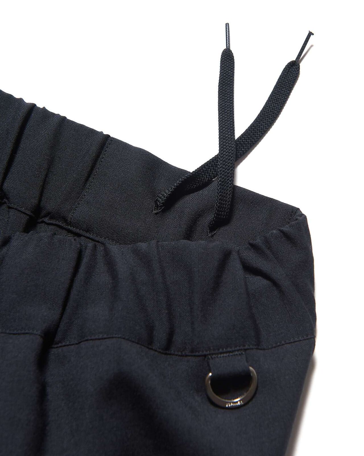 WASHBLE WOOL EASY SHORTS,BLACK, large image number 2