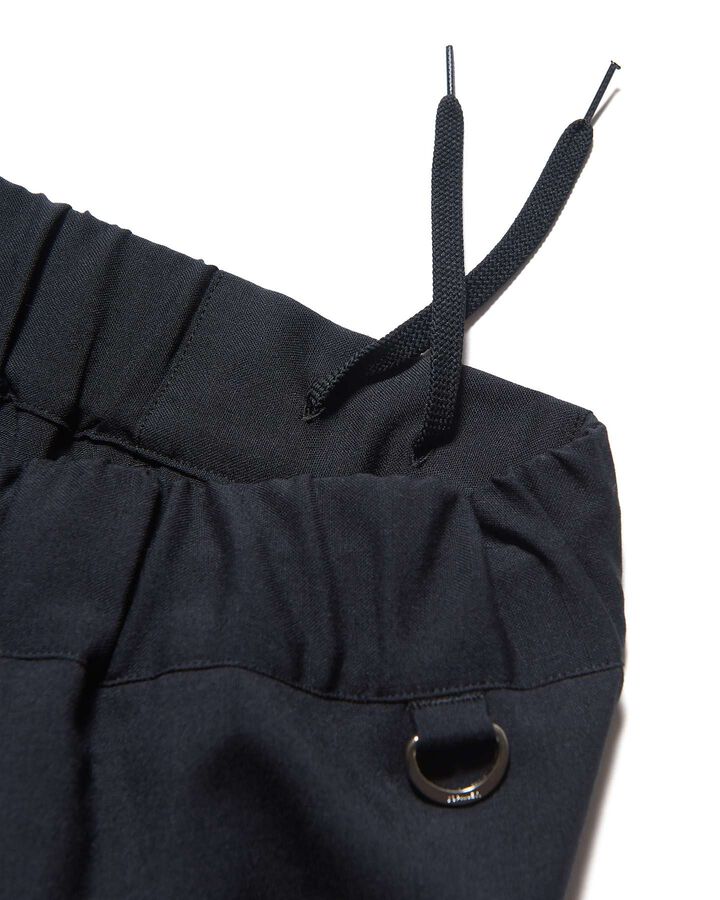 WASHBLE WOOL EASY SHORTS,BLACK, medium image number 2